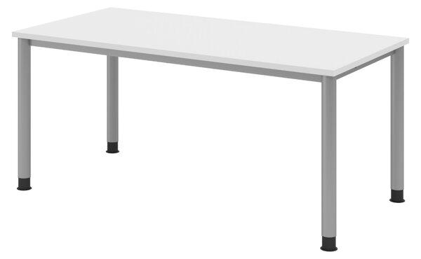 Scrivania bümö Serie H - Finitura: bianco, Struttura: argento, Dimensioni: 160 x 80 cm