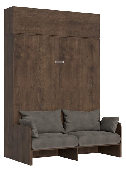 Letto Matrimoniale a Scomparsa Salvaspazio con Sofà Kentaro H250 cm Marrone