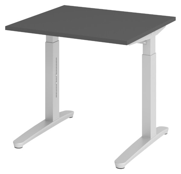 Bümö Scrivania Serie-XB - Struttura: argento, dimensioni: 80 x 80 cm, decorazione: grafite