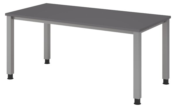 Scrivania bümö Serie Q - Struttura: argento, Dimensioni: 160 x 80 cm, Finitura: grafite
