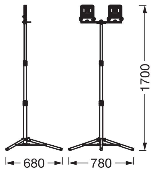 Osram - Proiettore LED con supporto TRIPOD 2xLED/20W/230V IP65