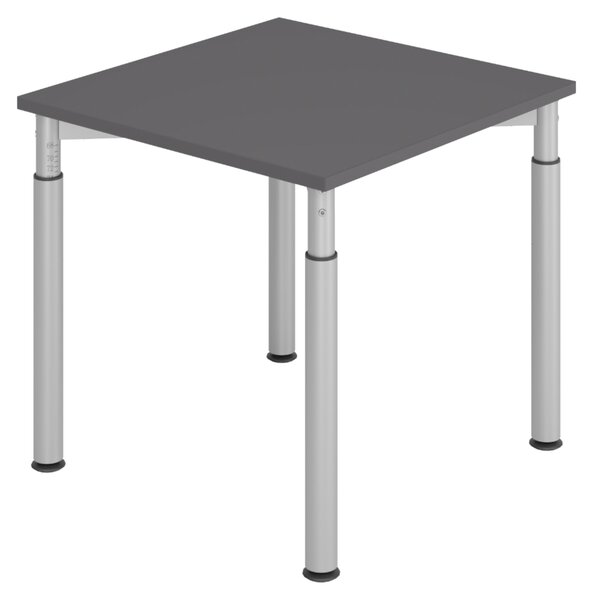 Bümö Scrivania Serie-Y - Struttura: argento, dimensioni: 80 x 80 cm, decorazione: grafite