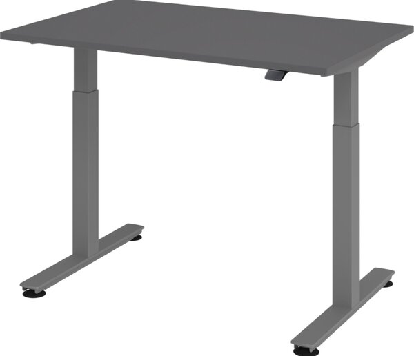 Scrivania elettrica bümö XMST - Dimensioni: 120 x 80 cm, finitura: grafite, struttura: grafite