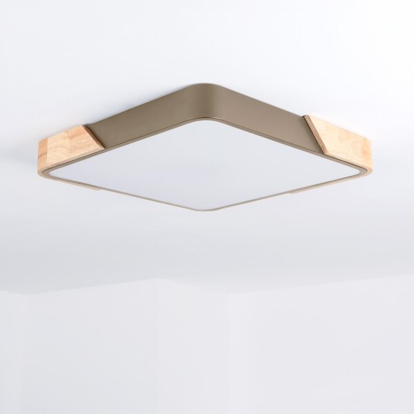 BRILAGI - lampada LED dimmerabile PILANA SQUARE LED/48W/230V rovere/beige 42x42 cm + telecomando