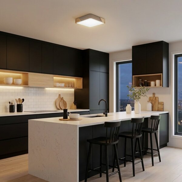 BRILAGI - Plafoniera LED PILANA SQUARE LED/24W/230V rovere/beige 32x32 cm