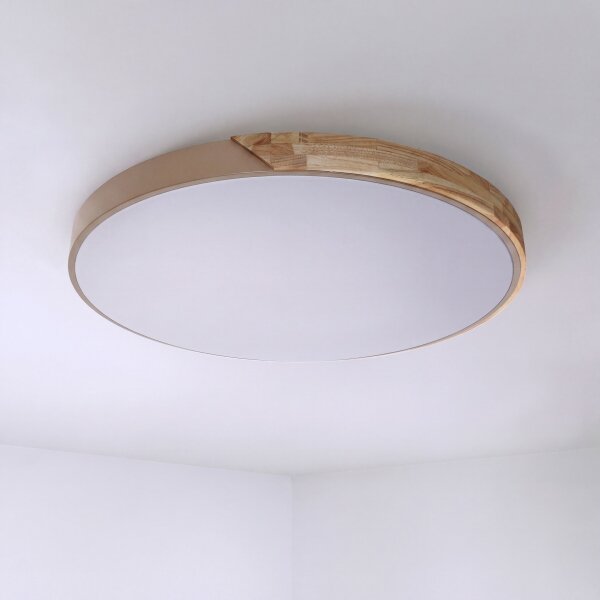 BRILAGI - Lampada LED dimmerabile PILANA LED/72W/230V rovere/beige diam. 80 cm + telecomando