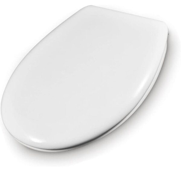 Schläfer 4632101 | Sedile Copriwater Universale Bianco Tavoletta Copri Wc per Bagno Havel in Termoindurente Duroplast Sedile Wc Cerniere in Acciaio Inox