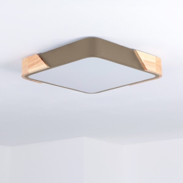 BRILAGI - Plafoniera LED PILANA SQUARE LED/24W/230V rovere/beige 32x32 cm