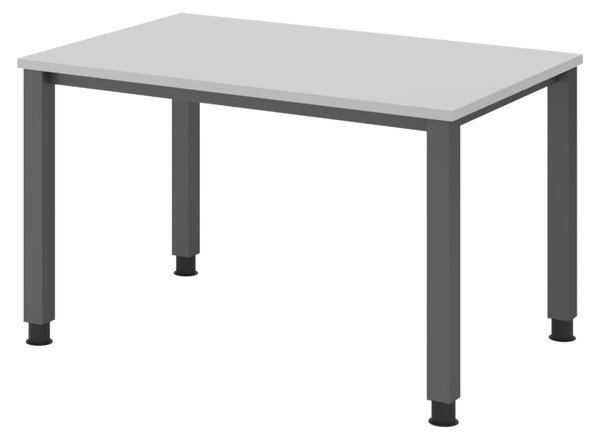 Scrivania bümö Serie Q - Dimensioni: 120 x 80 cm, struttura: grafite, finitura: grigio