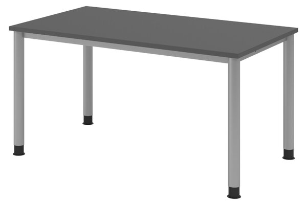 Scrivania bümö Serie H - Struttura: argento, finitura: grafite, dimensioni: 140 x 80 cm