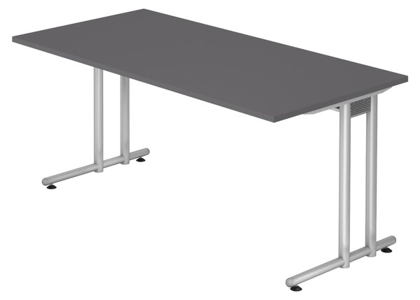Bümö Scrivania Serie-N - Dimensioni: 160 x 80 cm, Decorazione: grafite