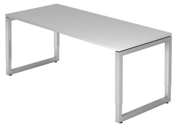 Bümö Scrivania Serie-R - Struttura: argento, decorazione: grigio, dimensioni: 180 x 80 cm