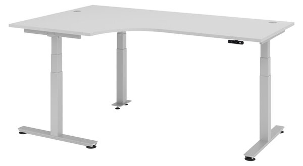 Scrivania elettrica bümö XDSM - Struttura: argento, decorazione: grigio, dimensioni: scrivania angolare 200 x 120 cm