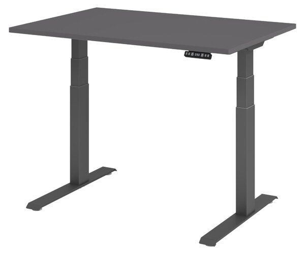 Scrivania elettrica bümö XDKB - Dimensioni: 120 x 80 cm, finitura: grafite, struttura: grafite