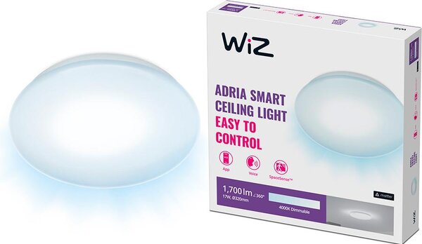 Plafoniera LED Dimmerabile Smart WiFi+Bluetooth 17W WiZ Adria 4000K Bianco neutro