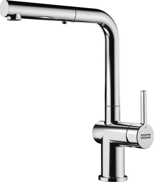 Franke Active New - Miscelatore per lavello FN 6560.031, incernierato sotto la finestra, con doccia estraibile, cromo 115.0653.391
