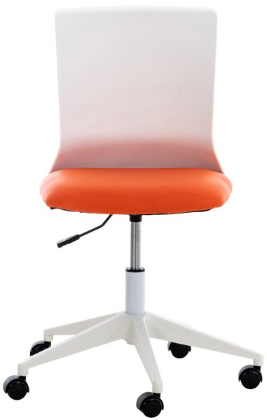 Sedia da ufficio CLP Apolda, ergonomica, color arancione, materiale: ecopelle