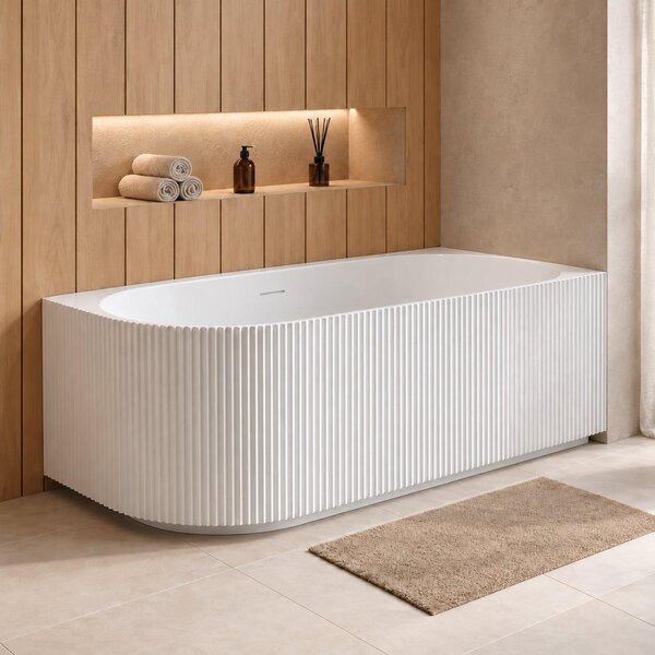 Badplaats Vasca da Bagno Havana 170 x 80 x 58 cm – Vasca Angolare – Bianco Lucido – Destra