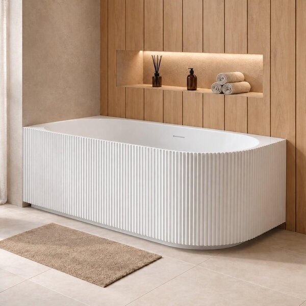 Badplaats Vasca da Bagno Havana 170 x 80 x 58 cm – Vasca Angolare – Bianco Lucido – Sinistra