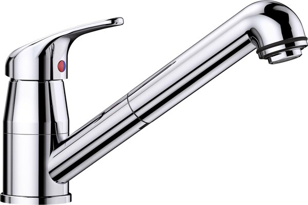 BLANCO Rubinetto a bassa pressione DARAS-S 519724 CROMO con bocca estraibile girevole / Miscelatore monocomando / Miscelatore