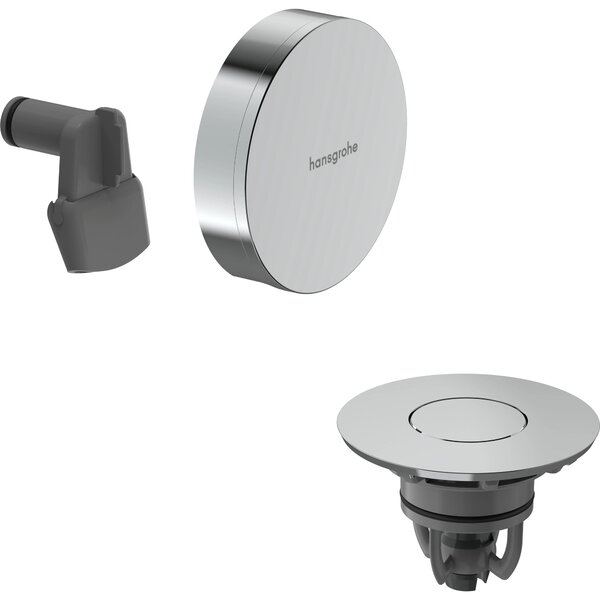 Hansgrohe Exafill Set de finition chromé Bec déverseur pour baignoire, garniture de vidage et de trop-plein, 58131000, 58131000