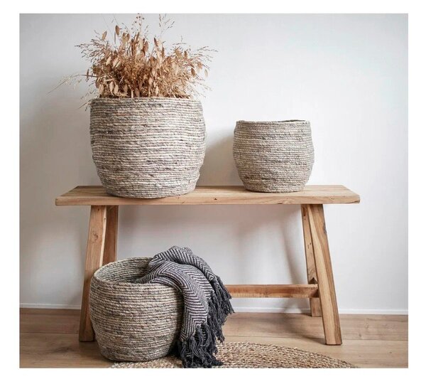 Panca da giardino marrone in legno massiccio Barcelona – House Nordic