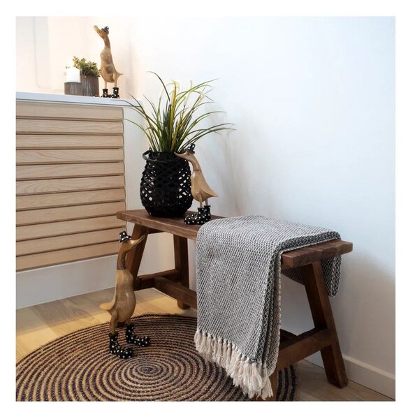 Panca da giardino marrone in legno massiccio Barcelona – House Nordic