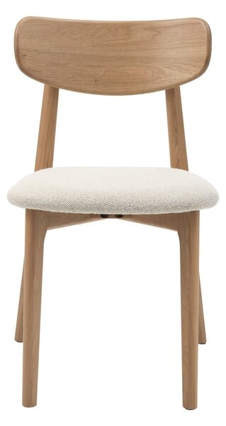 Sedia da pranzo in colore crema-naturale Elim - Unique Furniture