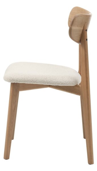 Sedia da pranzo in colore crema-naturale Elim - Unique Furniture