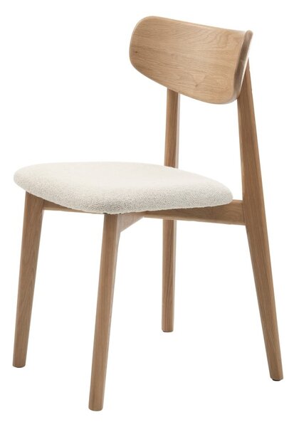 Sedia da pranzo in colore crema-naturale Elim - Unique Furniture