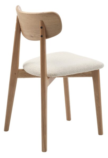 Sedia da pranzo in colore crema-naturale Elim - Unique Furniture