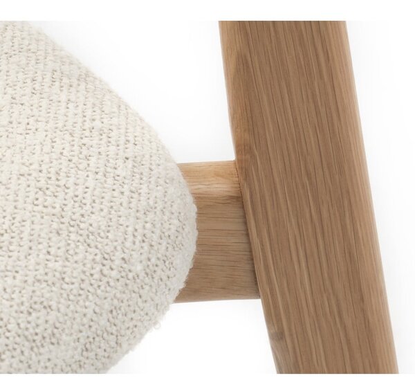 Sedia da pranzo in colore crema-naturale Elim - Unique Furniture