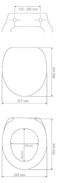 Sedile WC con chiusura Easy-Close (automatica) 34,5 x 45,5 cm Palma – Wenko