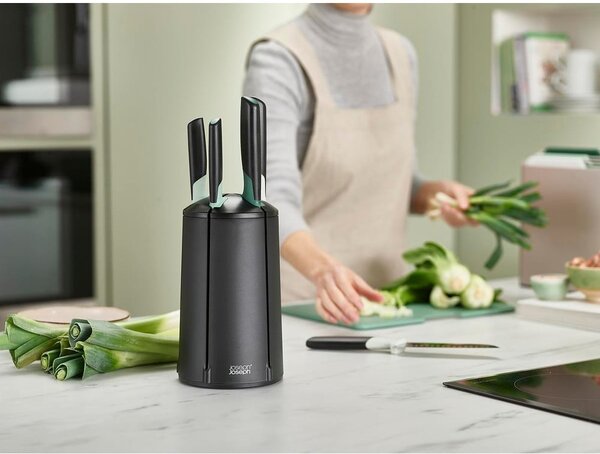 Set di 5 coltelli in acciaio inox con supporto rotante Elevate - Joseph Joseph