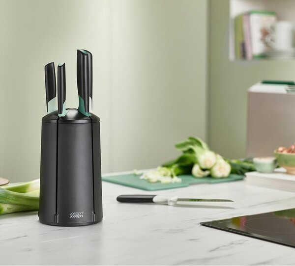 Set di 5 coltelli in acciaio inox con supporto rotante Elevate - Joseph Joseph