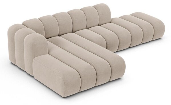 Divano angolare beige ad angolo sinistro Lupine - Micadoni Home