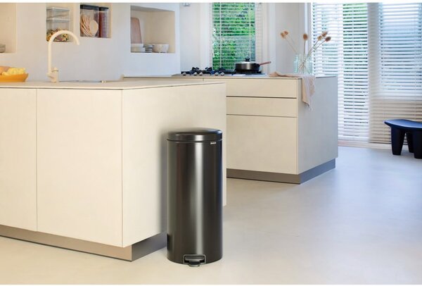 Bidone in acciaio nero opaco 30 l NewIcon - Brabantia