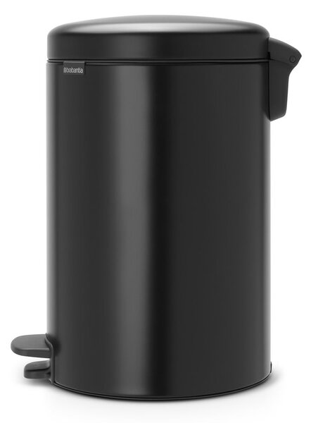 Cestino per la spazzatura nero opaco in acciaio con pedale 20 l NewIcon – Brabantia
