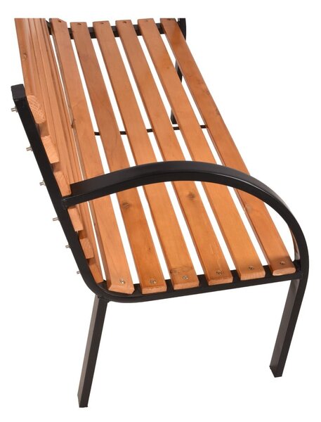 Panchina da giardino in legno con struttura in acciaio Bellevue - Garden Pleasure
