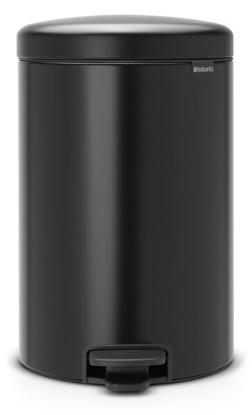 Cestino per la spazzatura nero opaco in acciaio con pedale 20 l NewIcon – Brabantia