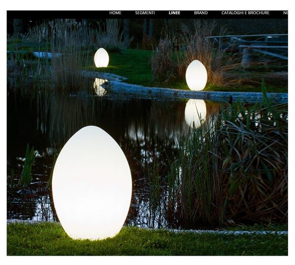 EGG LAMPADA PER ESTERNO CON PICCHETTO H65 DIFFUSORE IN RESINA IP54