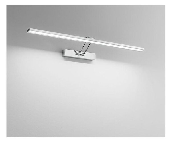 LAMPADA PARETE PER SPECCHIO QUADRO LARGHEZZA 89 CM LED 18W CROMO LUCIDO DOPPIO SNODO