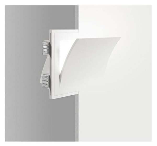 845 ISYLUCE APPLIQUE DA INCASSO IN GESSO LUCE INDIRETTA LAMPADINE G9 VERNICIABILE
