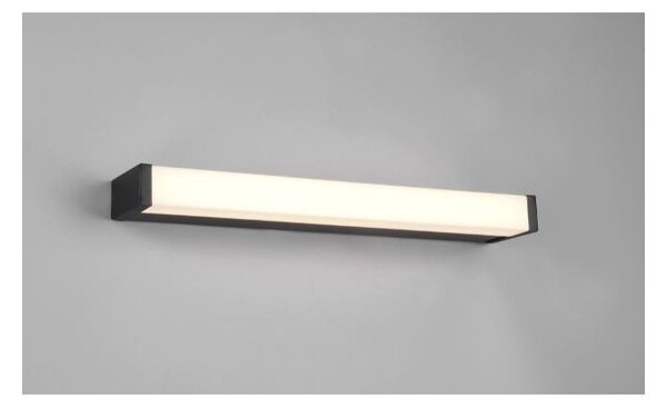 FABIO LAMPADA DA SPECCHIO IN METALLO NERO IP44 LED 6W LUCE 3000K LARGHEZZA CM 42,5
