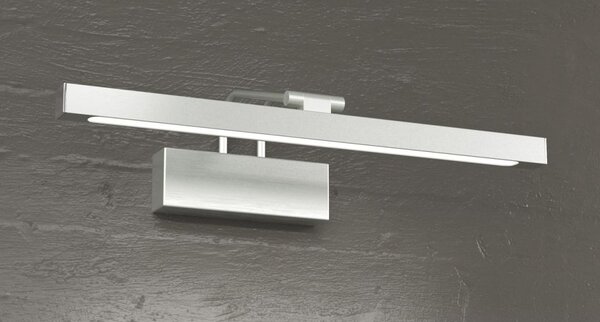 FLEXA LAMPADA DA SPECCHIO MODERNA ORIENTABILE CROMO O NICHEL LED 8W LUCE 3000K O 4000K TOP LIGHT