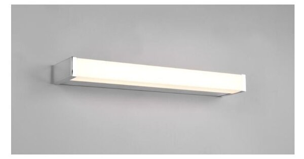 FABIO LAMPADA DA SPECCHIO IN METALLO NERO O CROMATO IP44 LED 6W LUCE 3000K LARGHEZZA CM 42,5