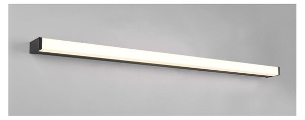 FABIO LAMPADA DA SPECCHIO IN METALLO NERO O CROMO IP44 LED 20W LUCE 3000K LARGHEZZA CM 120