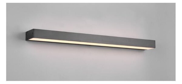 ROCCO APPLIQUE A PARETE DA SPECCHIO NERA O CROMO LARGHEZZA CM 60 IP44 LED 8W LUCE 3000K BI-EMISSIONE