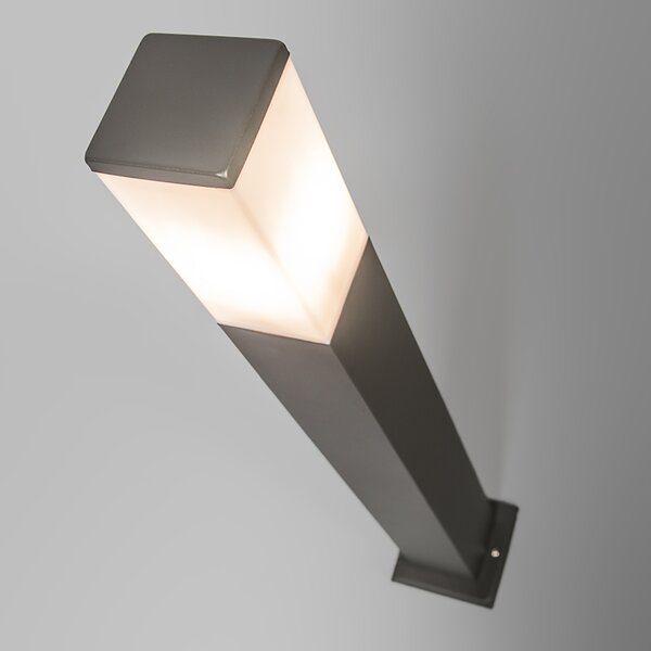 Lampada da esterno antracite 80 cm IP44 - Malios con picchetto da terra e pressacavo
