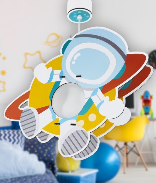 Dalber 41347 - Lampadario per bambini ASTRONAUT 1xE27/15W/230V